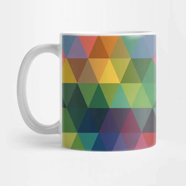 Rainbow Pastel Triangle, Geometric Abstract Pattern by love-fi